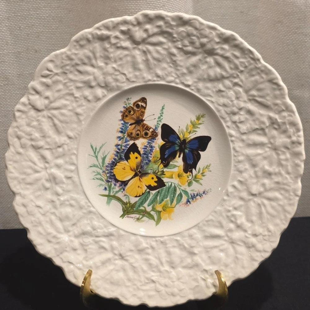 Royal Cauldon Bristol Porcelain Plates‎ Set of 5 Holmes Gray Butterfly Designs